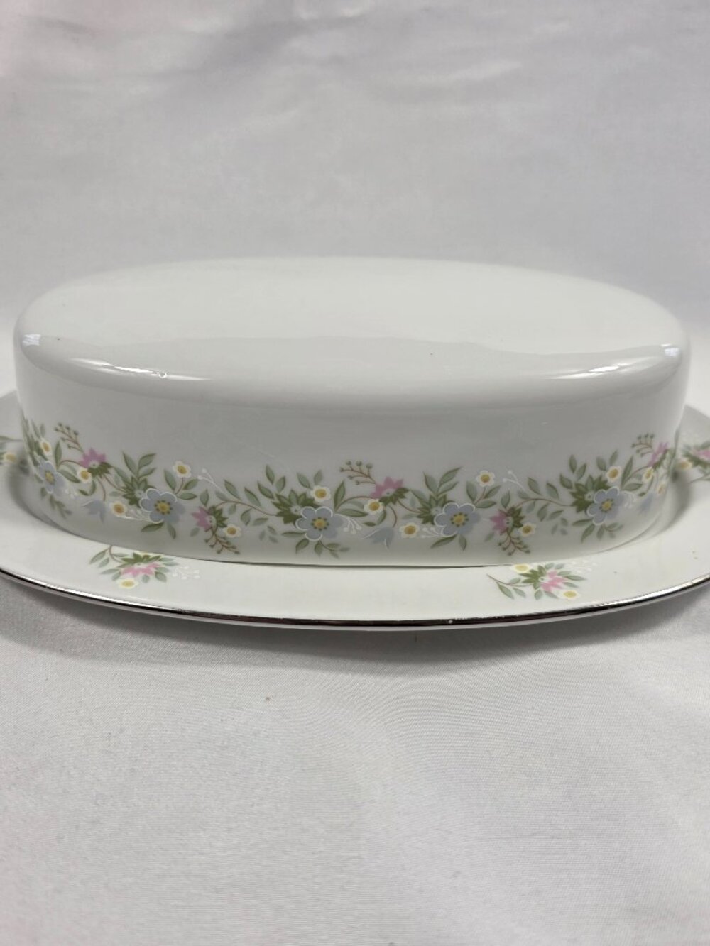 Johann Haviland Forever Spring Butter Dish with Cover Multicolor Flowers